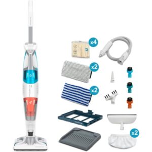 Aspirator cu abur Rowenta Clean & Steam Multi RY8544WH, 1700 W, autonomie abur 30 min, reglaj abur eco/ max, accesoriu pentru ferestre, recipient praf 0.5 l, recipient apa 0.4...