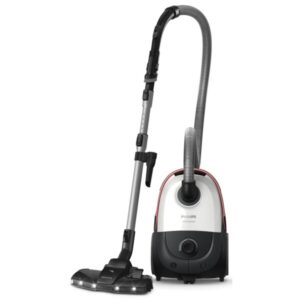 Aspirator cu sac Philips seria 6000 XD6122/12, 900W, Filtru HEPA, 77 db, cap de aspirare TriActive LED, cap nou de aspirare pentru tapiterie, accesoriu spatii inguste, perie...