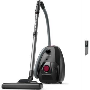 Aspirator cu sac Rowenta Green Force Max RO4933EA, 900W, 70% plastic reciclat, sac Hygiene+, lungime cablu 8.4m, recipient praf 4.5L, perie EasyBrush, Negru/ rosu