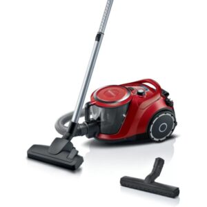 Aspirator fara sac Bosch ProSilence BGC41Q69, capacitate 2.4 L, sistem EasyClean, Tehnologie AirCycle, 600 W, rosu