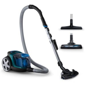 Aspirator fara sac Philips PowerPro Compact FC9334/09, 900 W, PowerCyclone 5, perii TriActive, TurboBrush, Parchet, filtru anti-alergic ECARF, Verde