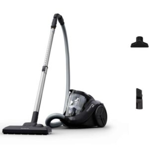 Aspirator fara sac Rowenta Compact Power Cyclonic RO3725EA, 750W, recipient praf 1.5 L, 2 niveluri de filtrare pana la 99.98%, raza de operare 8.8m, zgomot redus 79 dB(A), negru