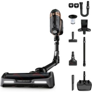 Aspirator vertical fara fir Rowenta X-Force Flex 15.60 RH99F1WO, 550W, 32.4V, autonomie 80 min, filtrare 99.9%, recipient praf 0.9 L, tub flexibil, perie cu LED, panou digital...