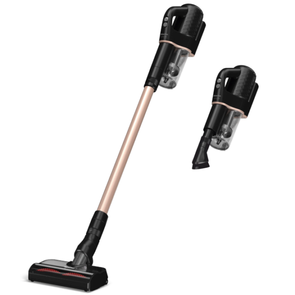 Aspirator vertical Miele Duoflex HX1 Total Care 12377850, 2 in 1, 210 W, 0,3 l, autonomie 55 min, filtru Hygiene, tehnologie Vortex, perie electrica MultiFloor, negru