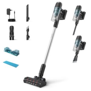 Aspirator vertical Philips XC3131/01, Aqua Seria 3000, aspira si sterge dintr-o miscare, Sistem de filtrare in 3 etape, pana la 60 min cu baterie suplimentara, Cap de aspirare...