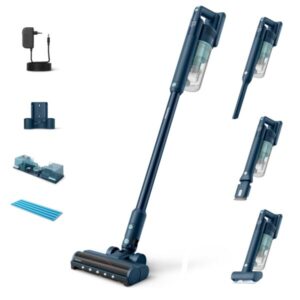 Aspirator vertical Philips XC5141/01 Aqua Seria 5000, 25.2V, durata de functionare pana la 60 min, sistem de filtrare in 3 etape, lumini LED, afisaj digital, baterie detasabila,...