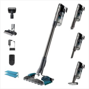 Aspirator vertical Philips XC8055/01, Aqua Plus, 25.2V, durata de functionare pana la 80 min, duza de aspirare PrecisionPower Smart, sistem de filtrare in 5 etape, lumini LED,...